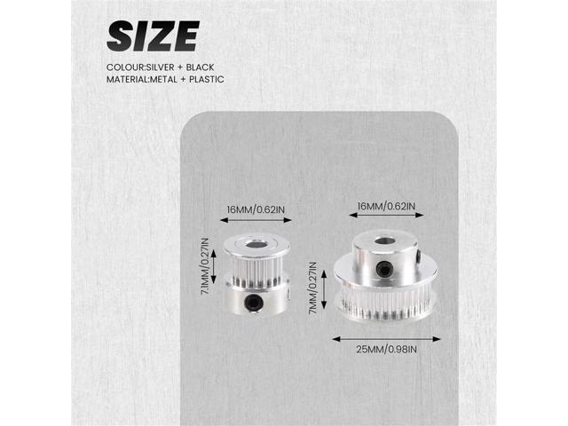 2 Sets GT2 Timing Belt Idler Pulley Aluminum Synchronous Wheel Kit For 3D Printer CNC Mechanical Drive