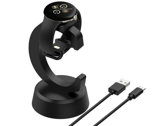 Magnetic Charger Dock Stand with Cable Charging Cradle Charge Station Base for Google Pixel Watch 3/Watch 2/Fitbit ACE LTE