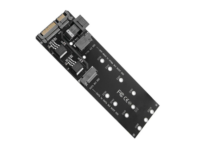 SFF-8643 To M.2 U2 Kit NGFF M-Key To Slimline SAS NVME PCIe SSD 22Pin SATA Adapter SSD Converter for Laptop Desktop Mainboard