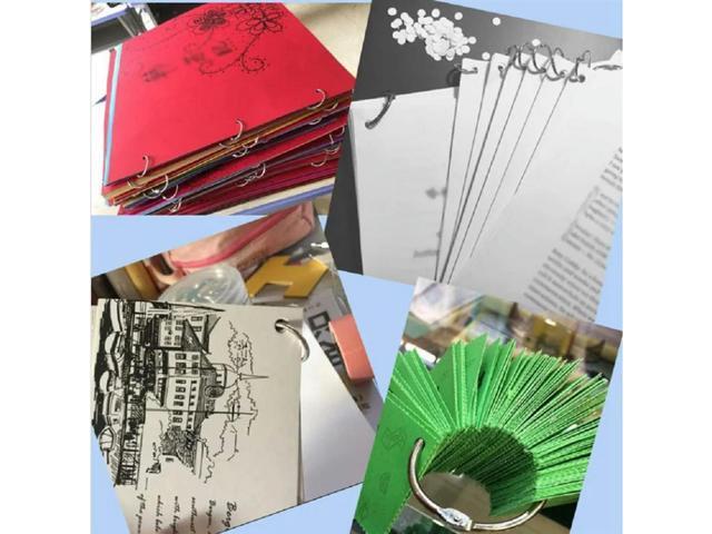 60 PCS Loose Leaf Binder Rings 1-Inch Office Book Rings, Nickel Plated Steel Binder Rings, Key Rings, l Book Rings