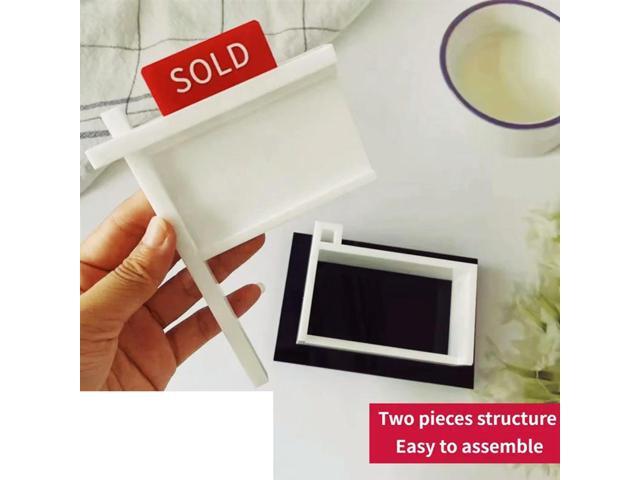 Real Estate Business Card Holder Display,Business Card Holder For Office Reception Tabletop Business White,B