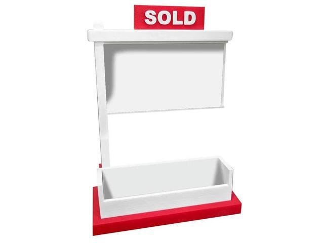 Real Estate Business Card Holder Display,Business Card Holder For Office Reception Tabletop Business White,B