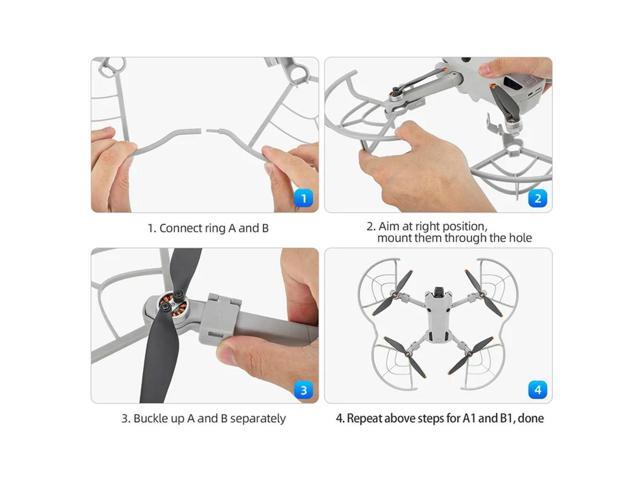 For Mini 4 Pro Anti-Collision Ring Propeller Blade Protection Ring Quick-Release Anti-Shake Propeller Cover Accessories