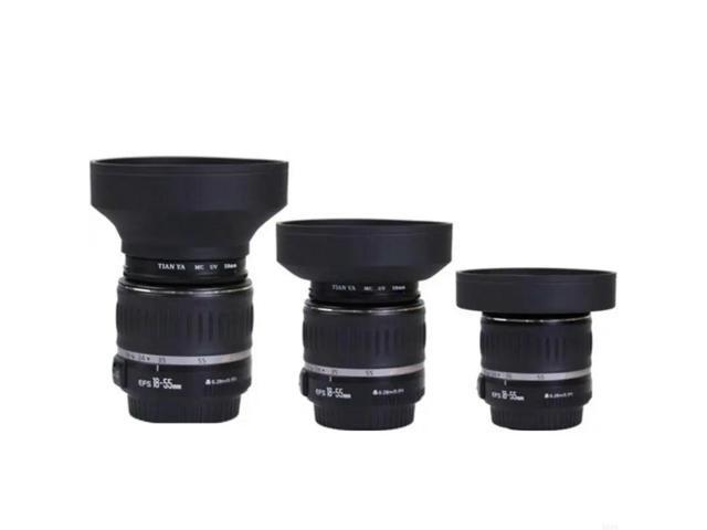 49mm Camera Lens Hood Set of 2 Foldable Designs Block Excess Light for Different Lenses Enhances Picture