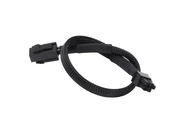 8X Sleeved ATX 4 Pin P4 Male To ATX P4 Female CPU Power Extension Cable Black