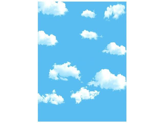 2 Pcs 3X5ft Blue Sky White Cloud Photography Backdrop Screen Background Studio Props