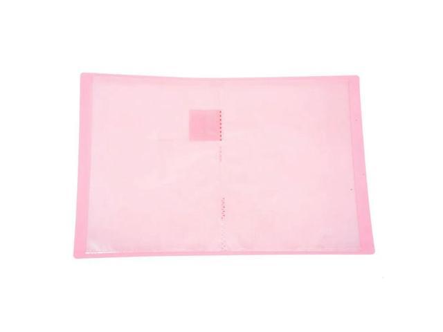 4X Plastic A5 Paper 20 Pockets File Document Folder Holder, Pink