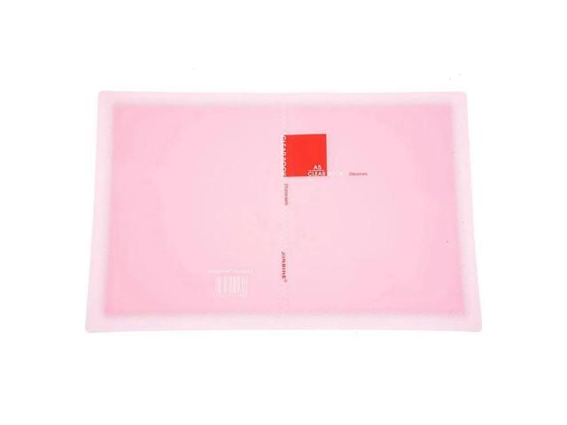 4X Plastic A5 Paper 20 Pockets File Document Folder Holder, Pink