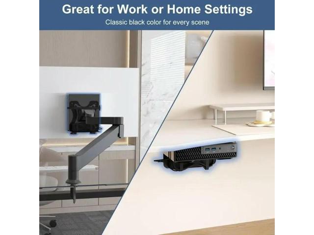 Small PC Mount Computer Holder Wall Mount Easy Installation Space Saving Computer Mount Under Desk Mount Adapter