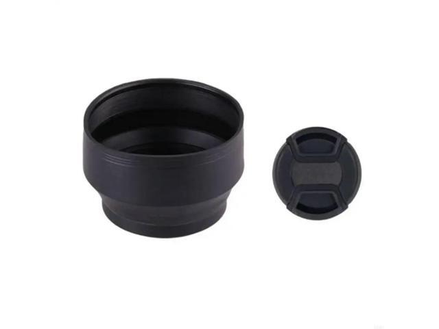 49mm Camera Lens Hood Set of 2 Foldable Designs Block Excess Light for Different Lenses Enhances Picture