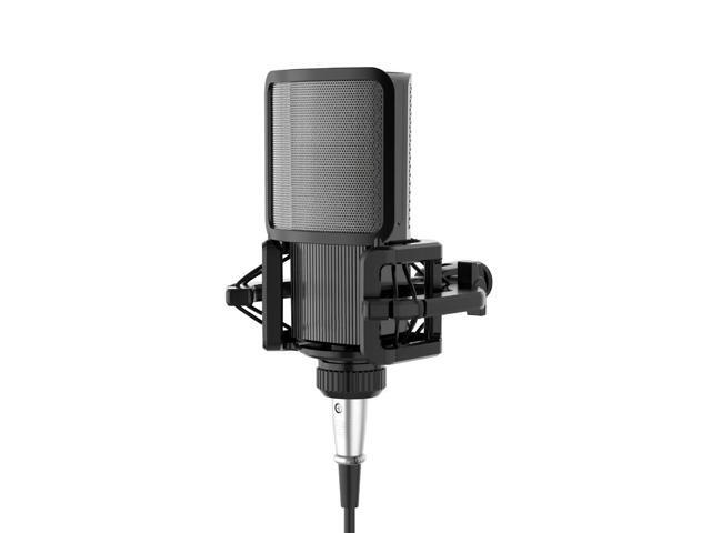 Microphone Shock Mount With Microphone Filter Windscreen Reduce Noise Anti Vibration Screen Stable Easy Install