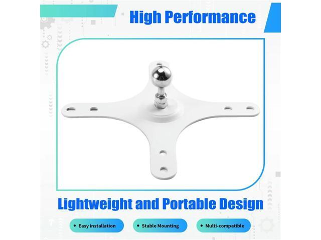 Wall Mount Holder With VESA Mounting Bracket Plate For Portable Monitor 100X100mm 75X75mm 17Mm Ball Base Set WHITE