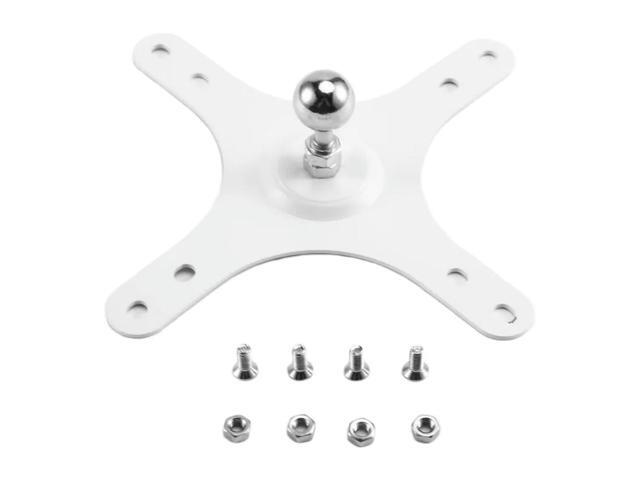 Wall Mount Holder With VESA Mounting Bracket Plate For Portable Monitor 100X100mm 75X75mm 17Mm Ball Base Set WHITE