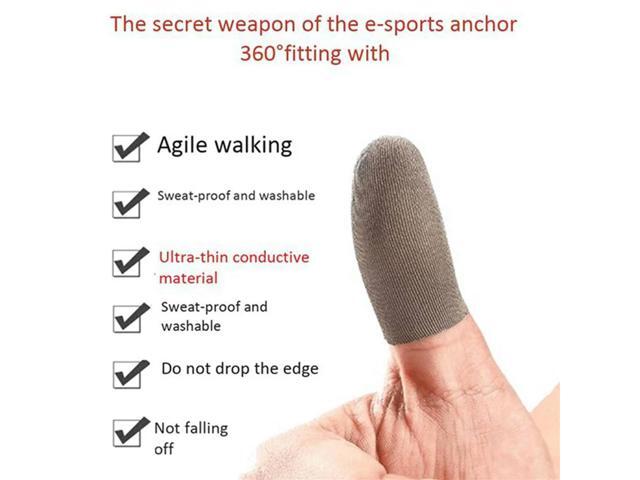 24PCS Sleep-Proof Sweat-Proof Professional Press Screen Thumbs Finger Sleeve For Pubg Mobile Phone Game Gaming Gloves