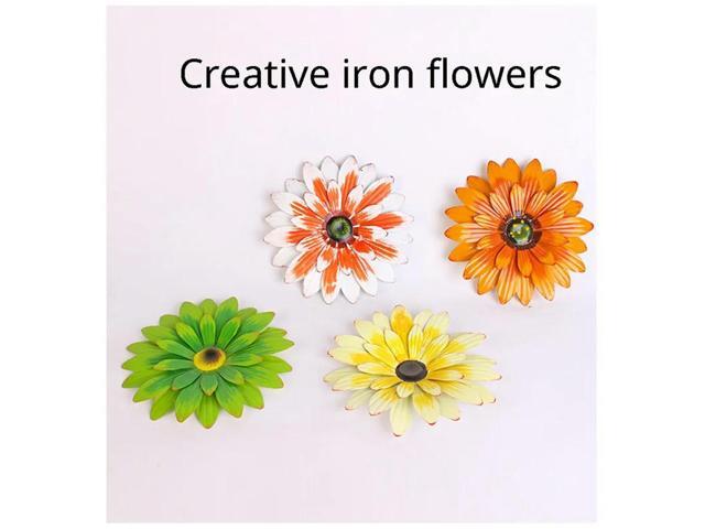 Garden Courtyard Iron Sunflower Villa Decoration Gardening Wall Hanging