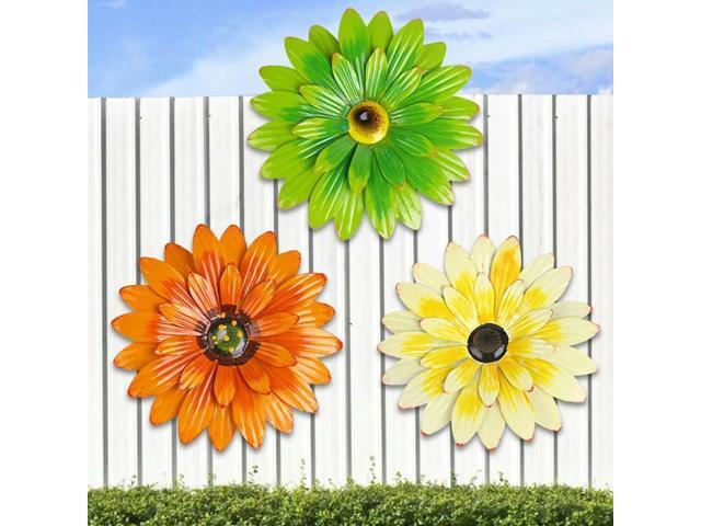 Garden Courtyard Iron Sunflower Villa Decoration Gardening Wall Hanging