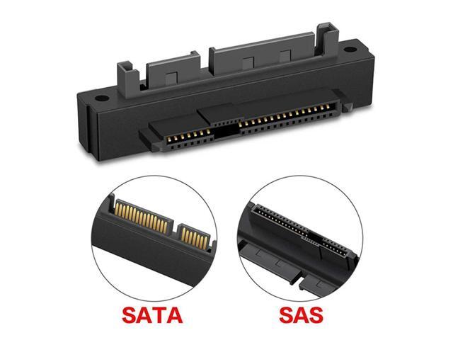 3PCS SFF-8482 SAS Female To SATA Male 15Pin Bend Head 90 Degree Angle Adapter Converter For Motherboard Cable
