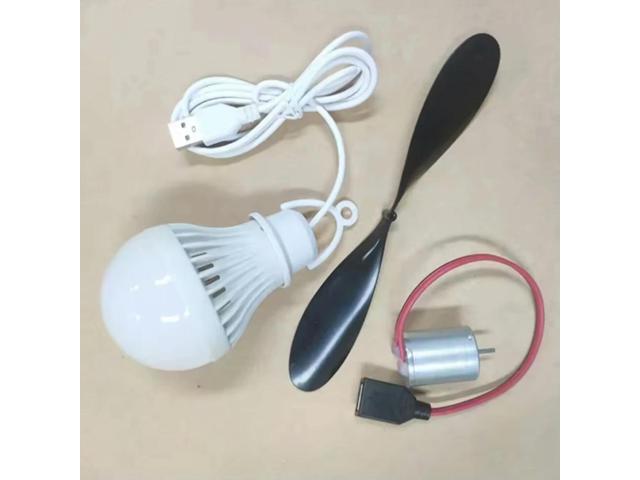 Generator Wind Propeller USB Light Bulb For Wind Power Generation Teaching Experiment