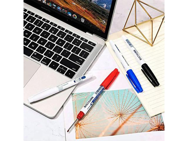12 Pcs Deep Reach Markers Long Nose Marker Waterproof Deep Hole Marker 30 Mm Reach Permanent Markers, 4 Colors