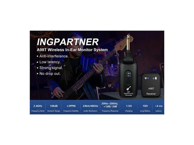 Wireless Guitar System Rechargeable 2.4G Digital Guitar Transmitter Receiver For Electric Guitar Bass Violin Accessories
