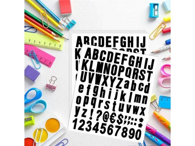1540 Pieces 20 Sheets Self Adhesive Vinyl Letters Numbers Kit, Alphabet Number Stickers For Mailbox (Black, 1 Inch)