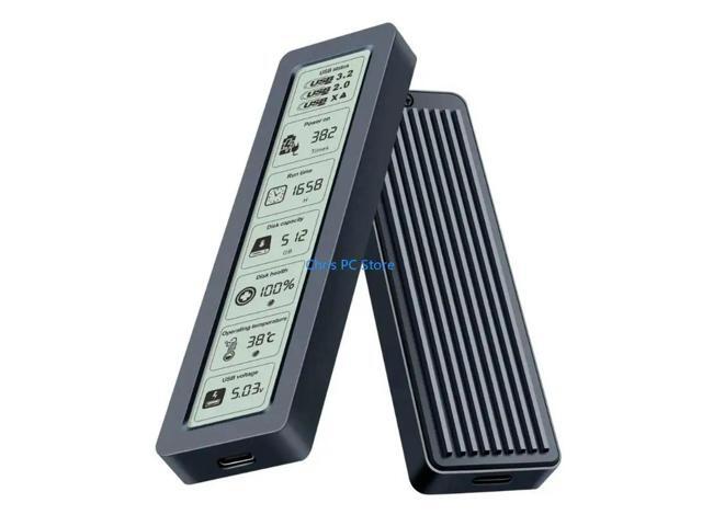Aluminum Alloys SSDs Enclosure Real Time Data Monitoring No Driver Required USB C A Compatibility 10Gbps Fast Speed