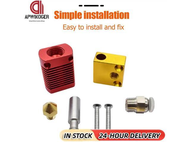 7Pcs 3D Printer Kit Premium Tubing Extruder Nozzle Hotend PTFE Tubing Silicone Kit for Ender 3 Pro 3D Printer