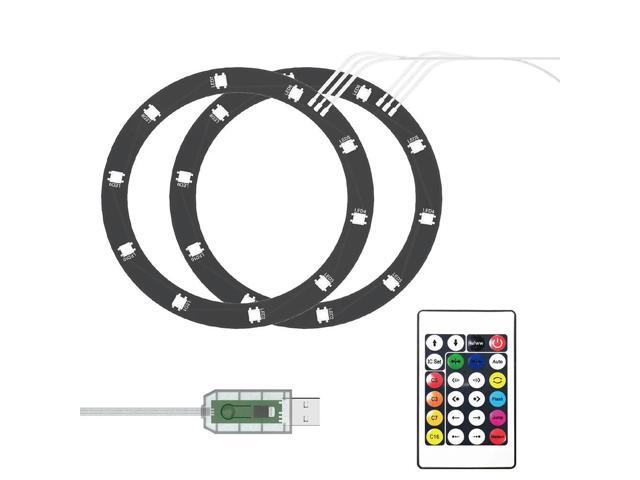Light Strip Kit for PS5/PS5 Slim RGB Atmosphere Decal Decoration Accessories with Remote Control for PS5 Slim Game Console