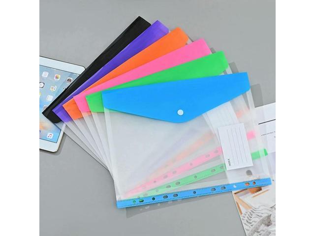 Binder Pocket Organizer Folders, 12 Pack Expandable Folders Envelopes Binder Folders With 11 Holes For 2/3/4 Ring Binder