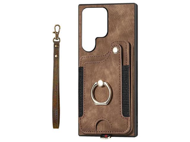 For Galaxy S24 Ultra Mobile Phone Case Leather Magnetic Wallet Card Slot Cover Fall Protective Cover