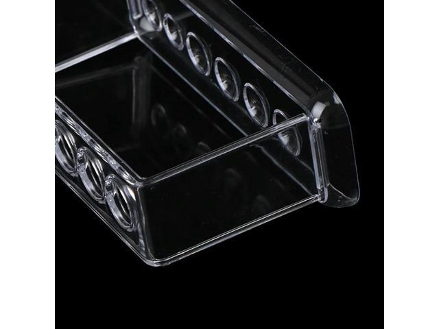 4X Plastic Clear Test Tube Rack 6 Holes Stand Test Tube Stand Shelf School Supply Equipment 16.7X8X3 Cm