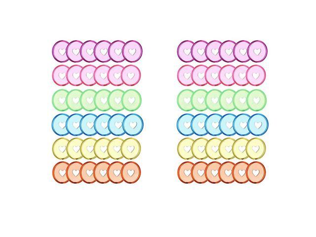 120 Pcs 24Mm Plastic Book Binding Discs, Discbound Expansion Discs, Heart Binder Rings Mushroom Hole For DIY Notebooks