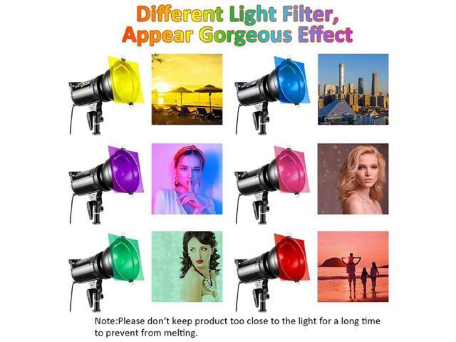 Pack Of 24 Colour Films Gel, Transparent Coloured Film, Heat Resistant For Lamps, Coloured Filter (30 X 21 Cm)