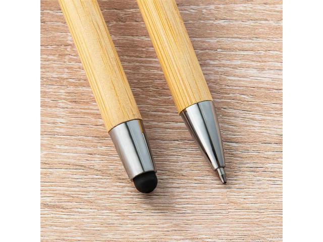 10Set Bamboo Multifunctional Touch Pen & Ballpoint Pen Office School Wrting Stationery Business Signature Ball Pens