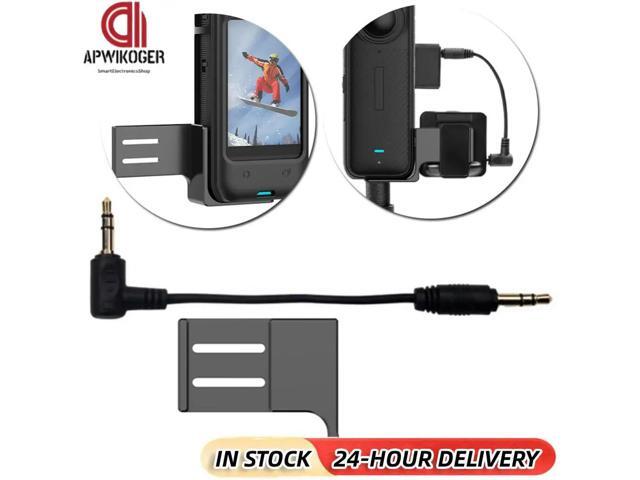 Microphone Expansion Bracket with Adapter Cable Action Camera Extension Mount Aluminum Alloy for Insat360 X4 Camera Extension