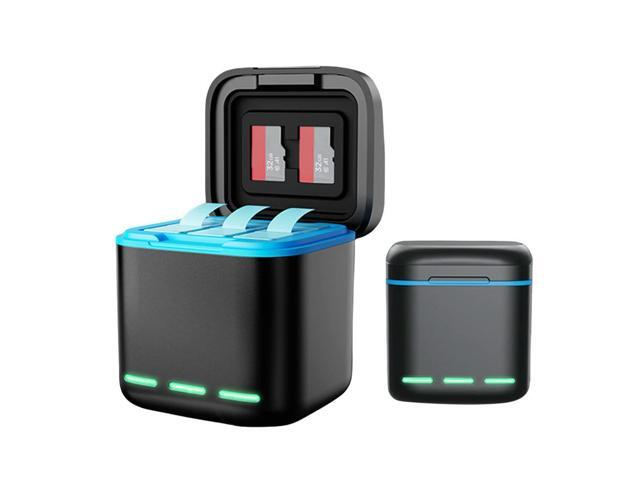 3-Channel Charger with Type C Cable Charger Station 2 SD Slot Charging Box for GoPro Go Pro Hero 8 7 6 5