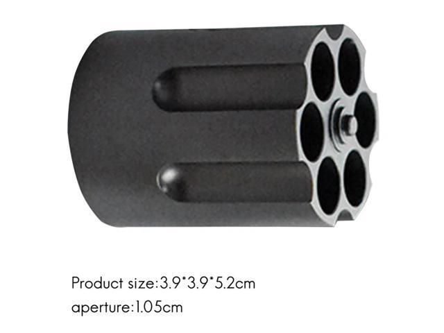 2X Revolver Pen Holder With 6 Slot Cylinder Design Heavy Duty Non-Slip Aluminum Alloy Office Creative Ornament