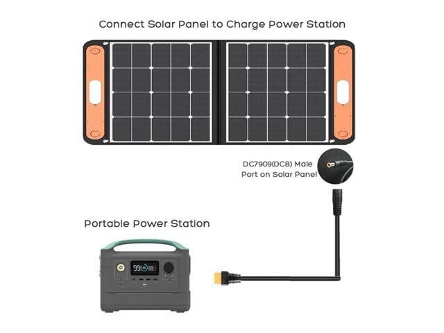 14AWG DC8mm Female DC7909 to XT60 Female Solar Panel Charging Cable for Ecoflow Goal Zero ALLPOWERS Power Station