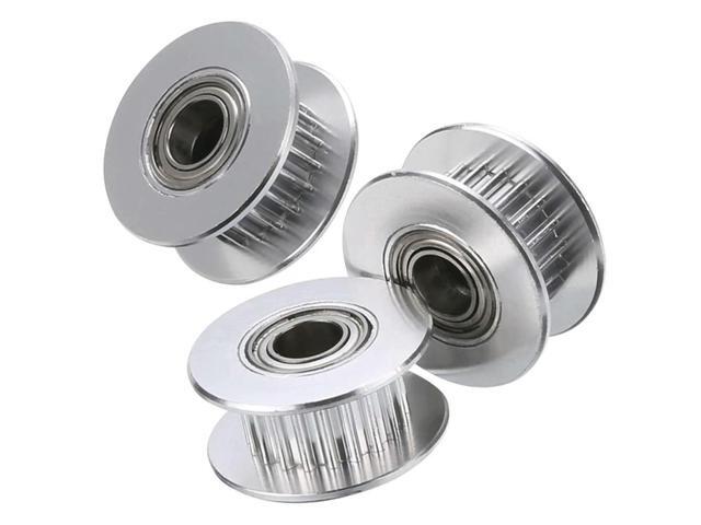 20Pcs GT2 Idler Timing Pulley Bearing 20T(20 Tooth) 5Mm Bore 20 Teeth Suitable For 6Mm Belt Reprap 3D Printer