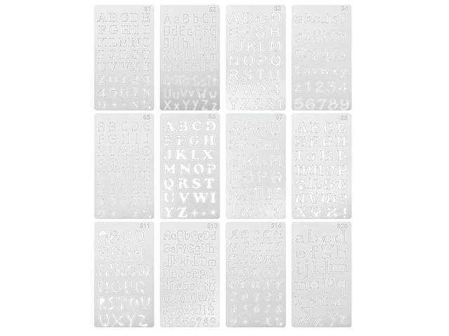 36 Pcs Alphabet Stencils Reusable Letter Painting Stencils Plastic DIY Drawing Spraying Scale Templates