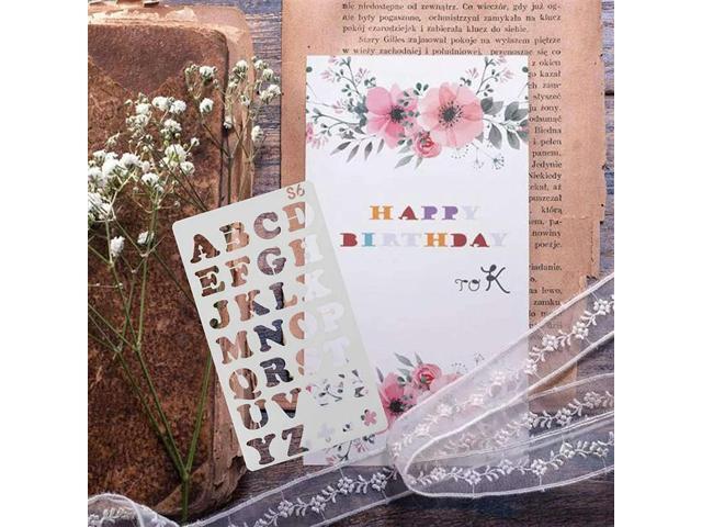 36 Pcs Alphabet Stencils Reusable Letter Painting Stencils Plastic DIY Drawing Spraying Scale Templates