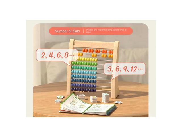 Mathematics Calculation Stand, Addition And Subtraction Number Recognition Artifact, Wooden Abacus