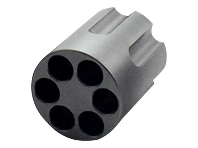 2X Revolver Pen Holder With 6 Slot Cylinder Design Heavy Duty Non-Slip Aluminum Alloy Office Creative Ornament