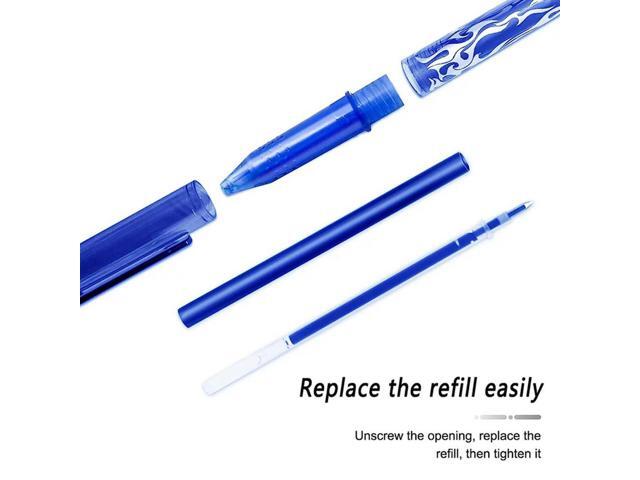 Erasable Ballpoint Pen, 24 Pcs Blue Eraser Pen, 0.5Mm Refille Eraser Pen, Rollerball Erasable