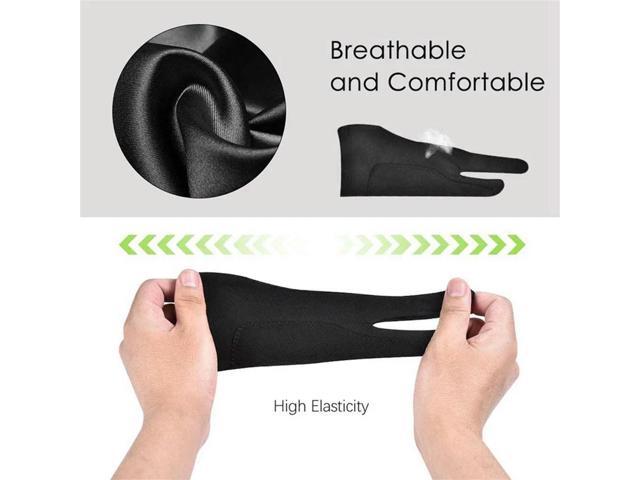 15 Pack Artist Gloves For Tablet Digital Drawing Glove Two Fingers Thicken Palm Rejection Glove For Graphics Pad (S)
