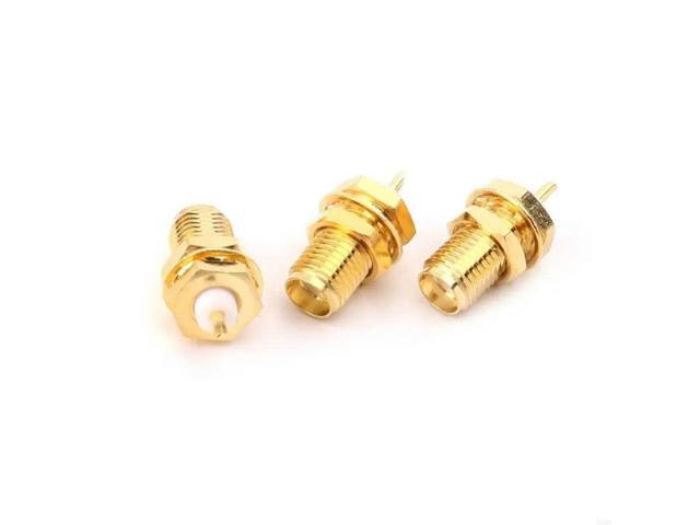 10pcs SMA-KY RF Connectors SMA Female Nut Bulkhead Handle Deck Clip Solder Cup