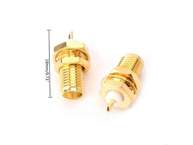 10pcs SMA-KY RF Connectors SMA Female Nut Bulkhead Handle Deck Clip Solder Cup