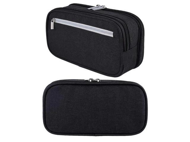 2X Pencil Case, Large Capacity Pencil Cases Pen Bag Pouch Holder Travel Cosmetic Make Up Bag Pouch Cable Bag Pouch