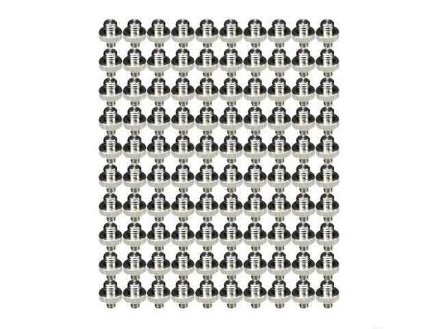 100Pcs Double-headed 1/ 4' Male Screw Thread Convert Adapter For Camera Bracket Quick Mounting Plate Tripod Ballhead