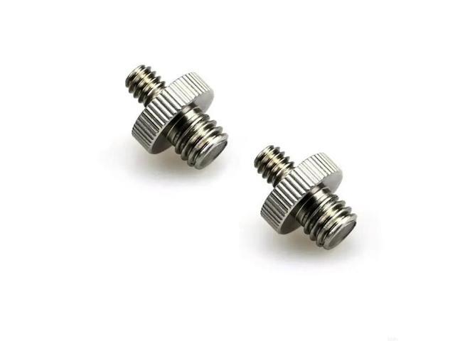 100Pcs Double-headed 1/ 4' Male Screw Thread Convert Adapter For Camera Bracket Quick Mounting Plate Tripod Ballhead